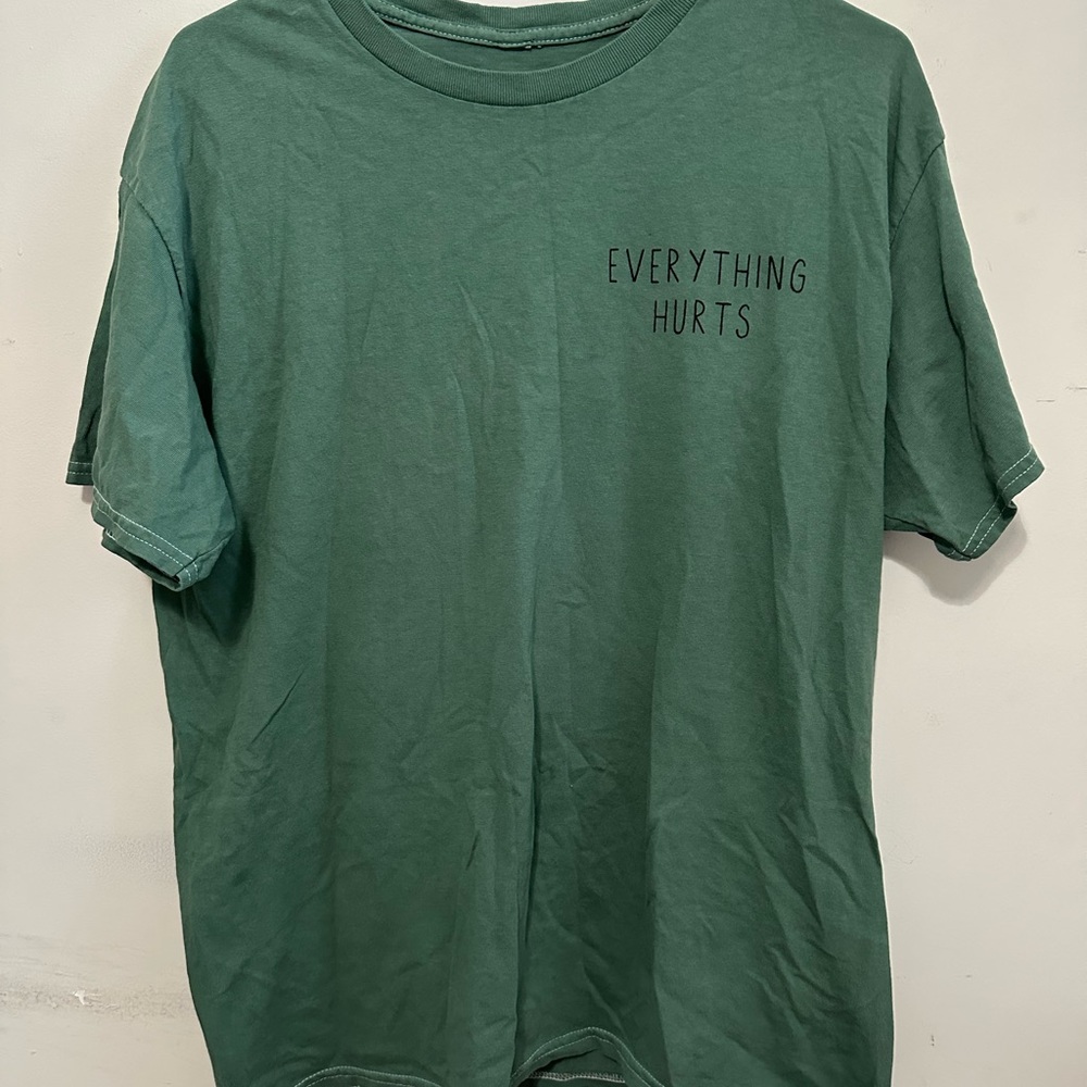 Threadless Darker Days “Everything Hurts” Bluish … - image 1